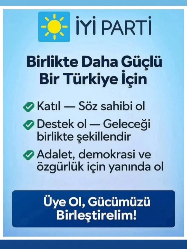 İyi Parti İlçe Başkanı Remzi Küçükoğlu; “İyi Parti Çatısı Altında Birleşelim”