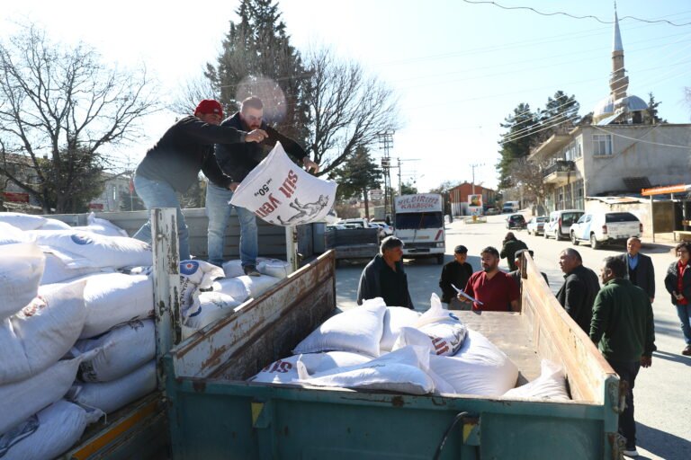 Büyükşehir’den 2025 yılında hayvancılığa 503 bin 625 kg yem desteği
