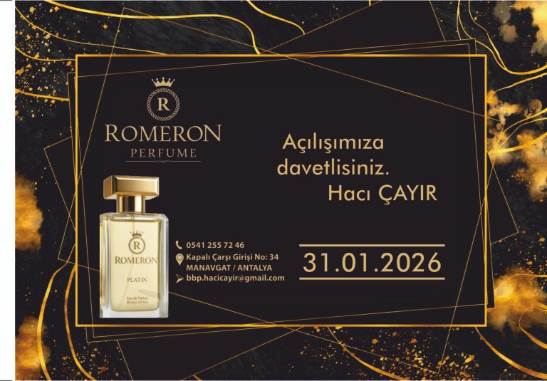Dünyaca Ünlü ROMERON Marka Parfüm Manavgat’ta
