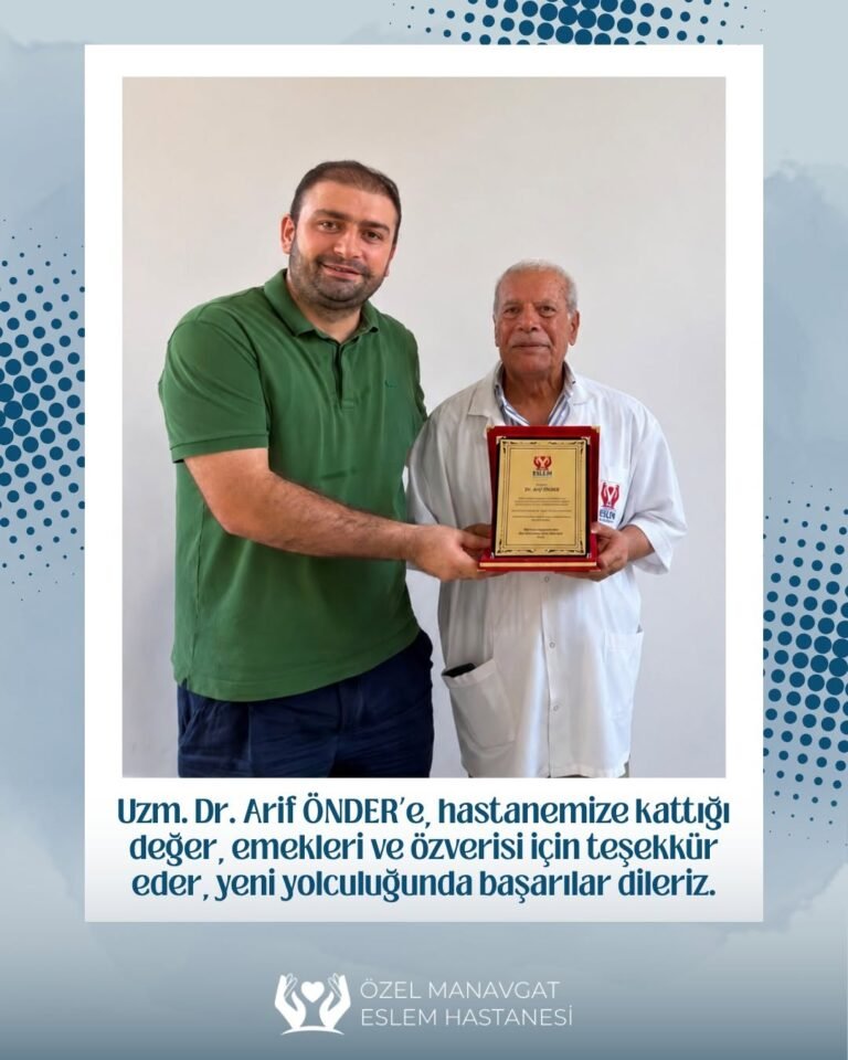 Eslem Hastanesi’nden Dr. Arif Önder’e Anlamlı Vefa