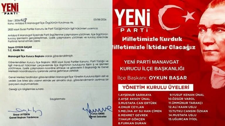 Yeni Parti İlçe Başkanı Oykun Başar: “İlk Seçimde İktidar Olacağız”